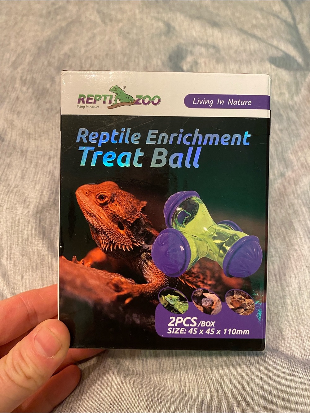 ReptiZoo Pet Reptile Enrichment Treat Ball 2 Pieces NIB